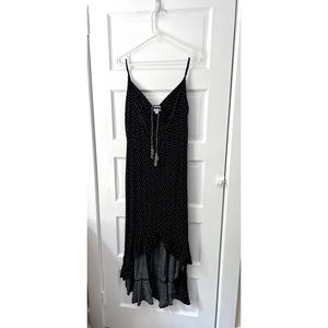 Small Polka Dot High Low Maxi Dress